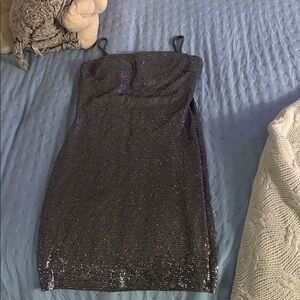Elegant Black Sequin Dress